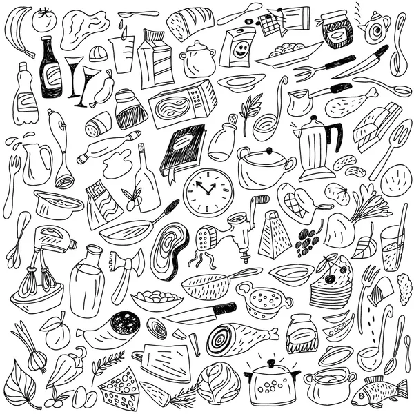 Cookery doodles — Stock Vector