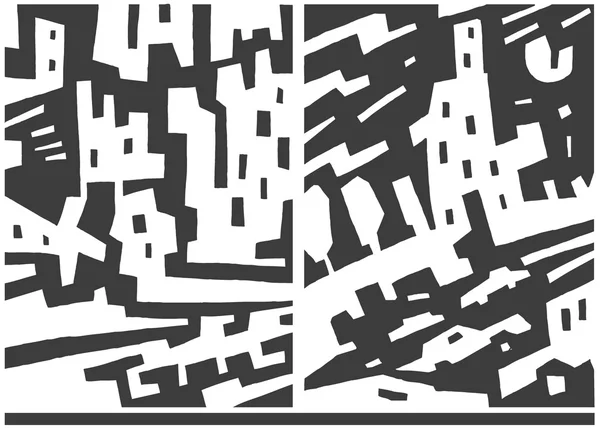 Ville et voitures - arrière-plan vectoriel abstrait — Image vectorielle
