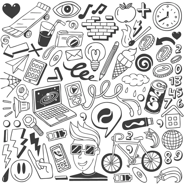 Web doodles collection — Stock Vector