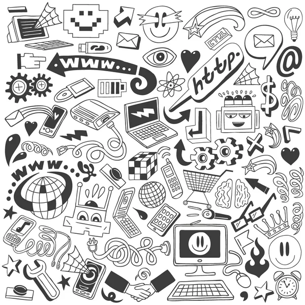 Web-Doodles — Stockvektor