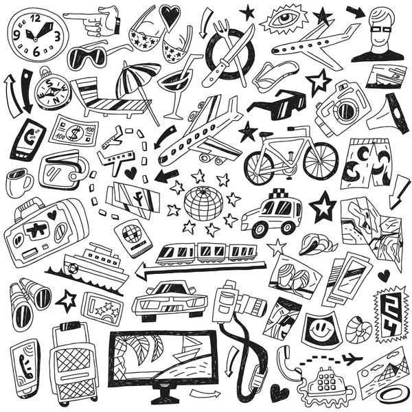 Set of video game in doodle style. Computer games line vector 23526070  Vector Art at Vecteezy