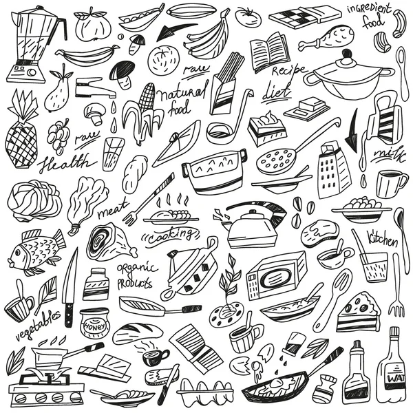 Doodles μαγειρικής — Διανυσματικό Αρχείο