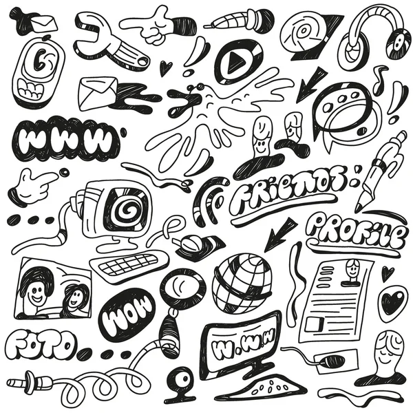 Web-Doodles — Stockvektor