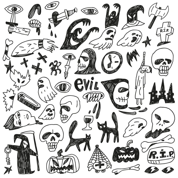 Monsters - doodles set — Stock Vector