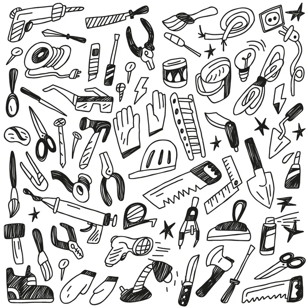 Working tools - doodles — Stock Vector