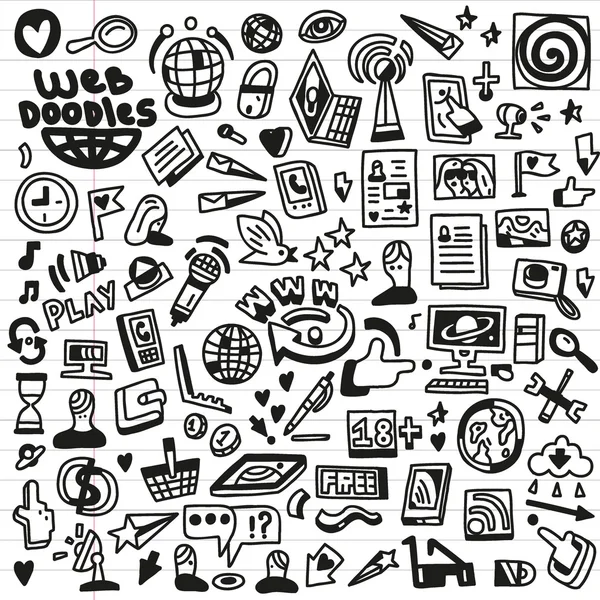 Jogos de computador - conjunto de doodles imagem vetorial de topform©  61494765