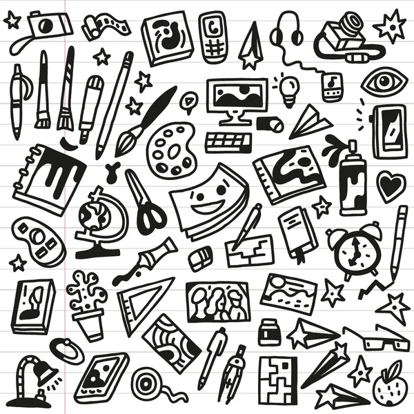 School , education doodles set Stock Vector by ©topform 27562673