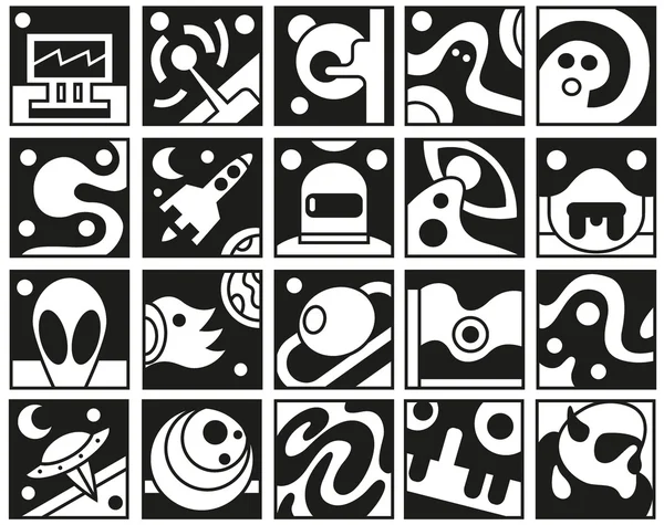 Space icons set — Stock Vector