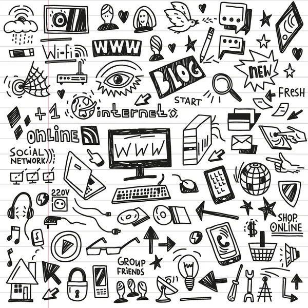 Doodle internetowej — Wektor stockowy