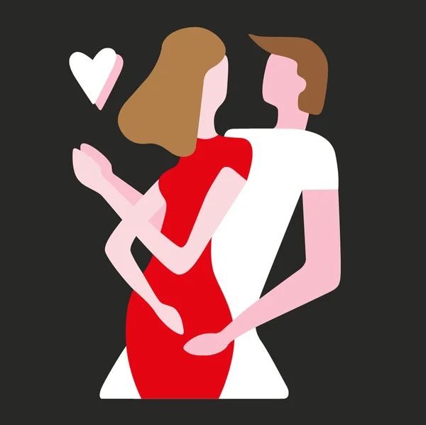 Pareja enamorada — Vector de stock