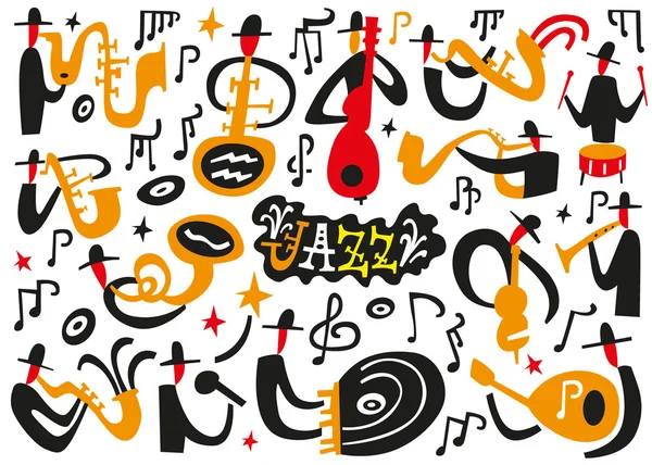 Jazzoví hudebníci — Stockový vektor