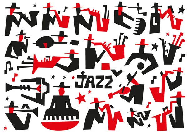 Jazz muzikanten — Stockvector