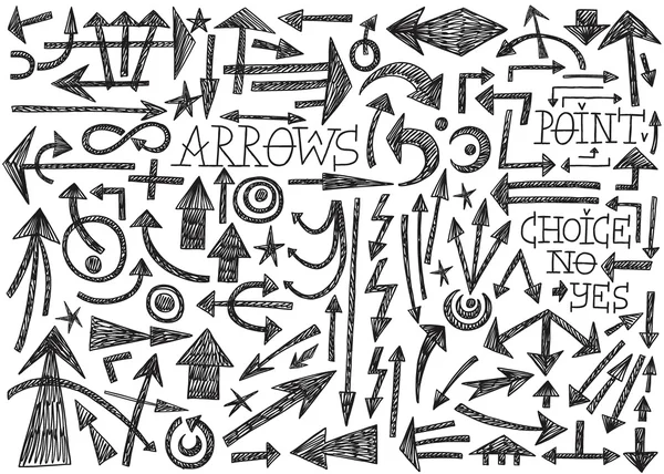 Arrows doodles — Stock Vector