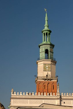 Church spire in Poznan, Poland. Tourism in Poland.