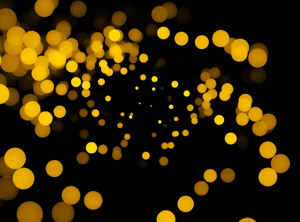 Fractale Abstracte Achtergrond Bokeh Goud Afgewisseld Met Heldere Gouden Lichten — Stockfoto