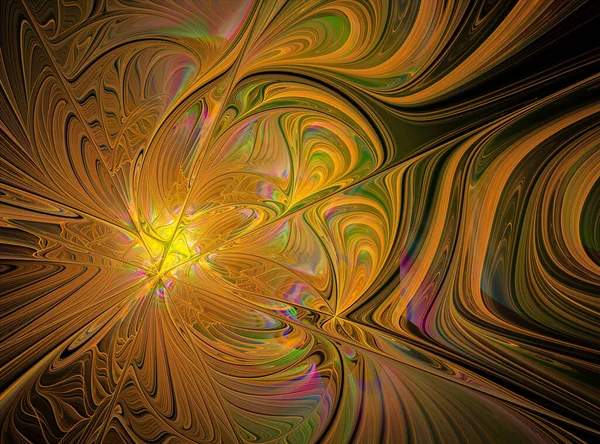 Abstracte Fractal Patronen Vormen Fractale Spiraal Dynamisch Stromende Natuurlijke Vormen — Stockfoto