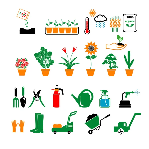 Conjunto de iconos de agricultura — Vector de stock