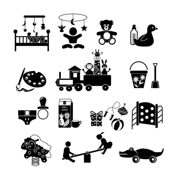 Preschool Icons — Stock Vector