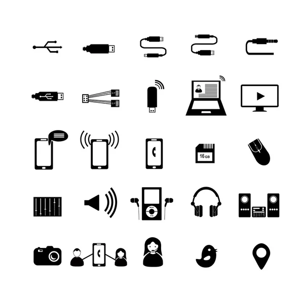 USB-elektronische apparaten — Stockvector