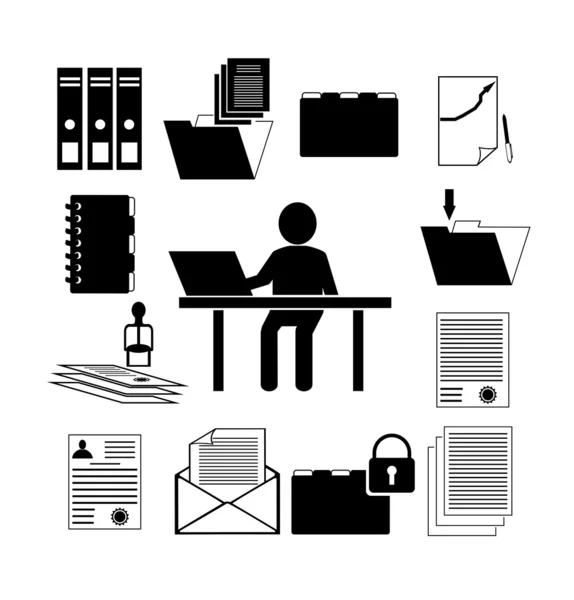 Iconos de documento — Vector de stock