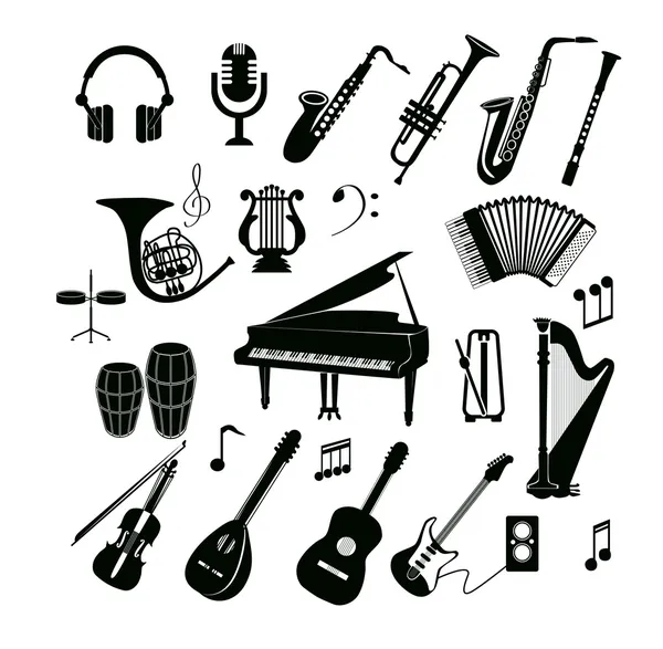 Sada hudebních nástrojů — Stockový vektor