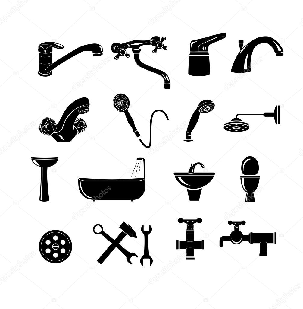 Icons set Plumbing