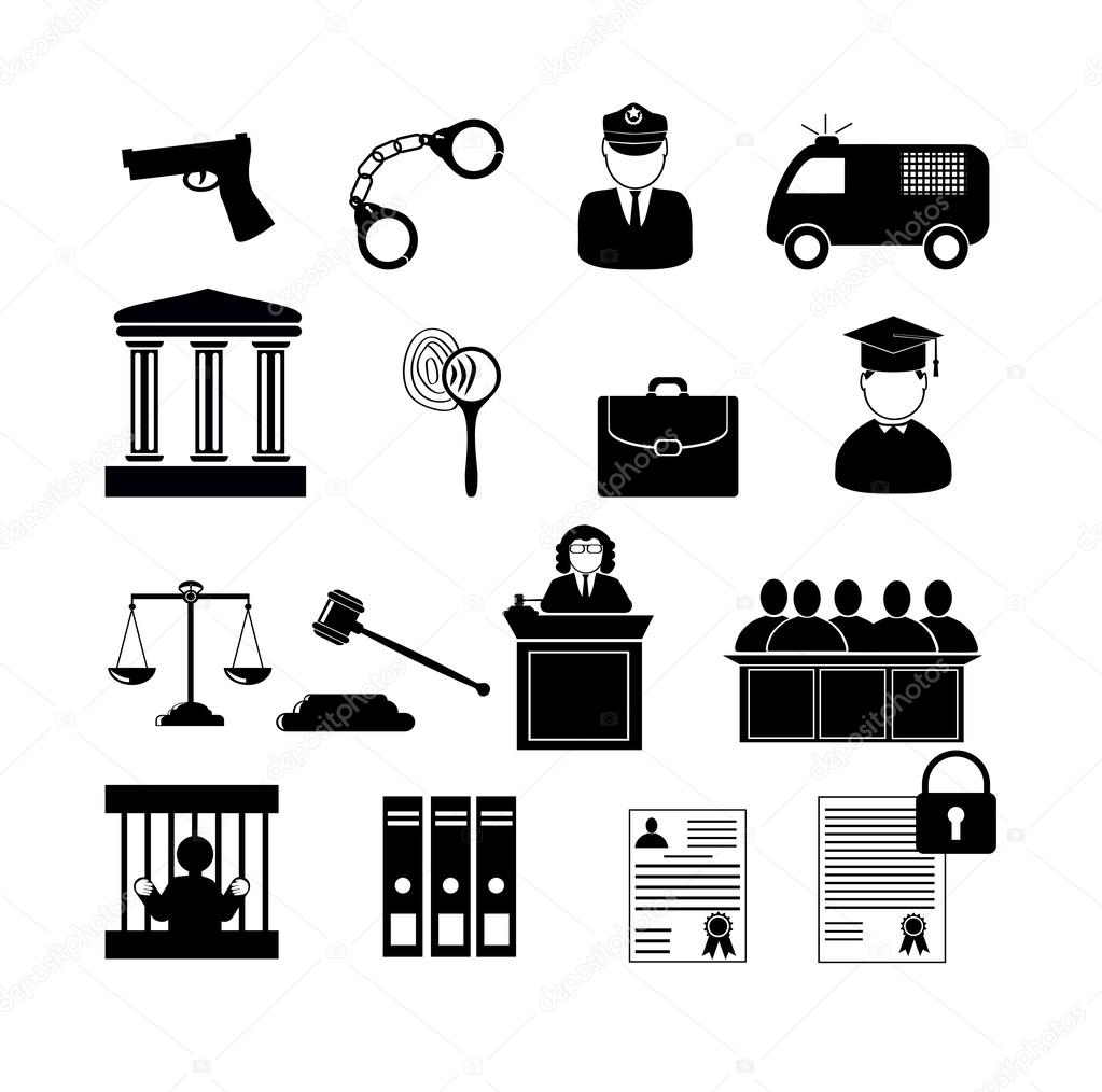 Police, law and justice icons