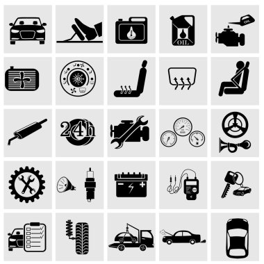 araç bakım ve onarım Icon set