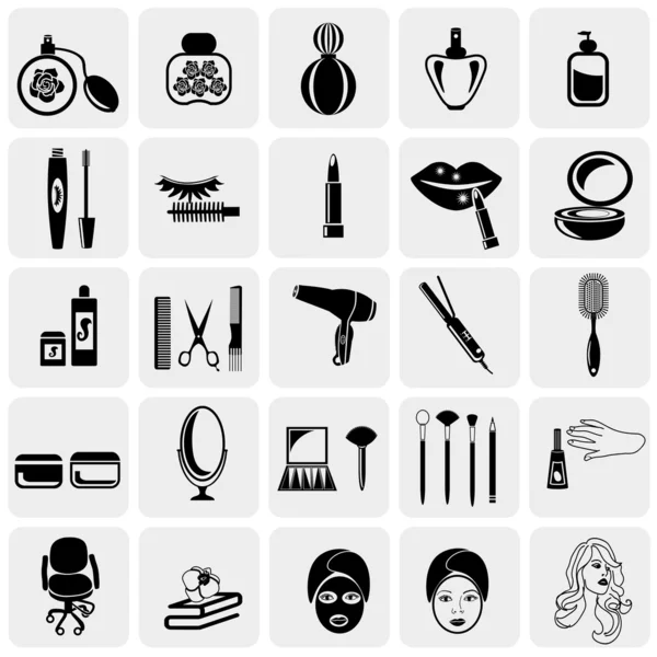 Cosmetica pictogrammen — Stockvector