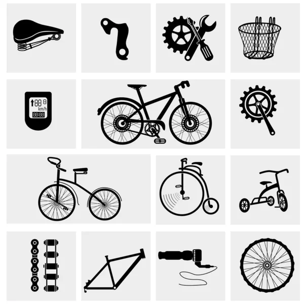 Bicycle icons — Stock Vector