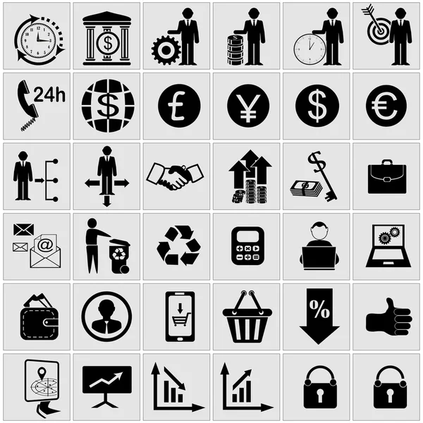 Business icons set. — Stock Vector