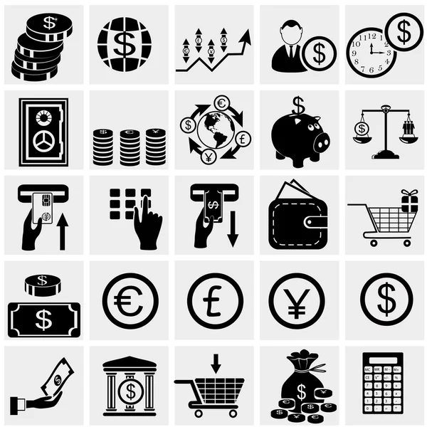 Finance & banking icons set. — Stock Vector