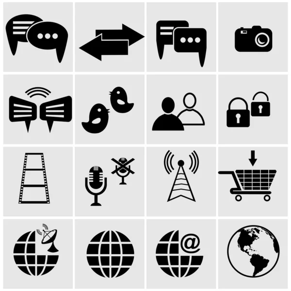 Communication icons — Stock Vector