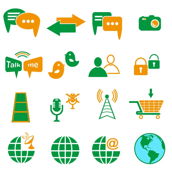 Communicatie-iconen — Stockvector