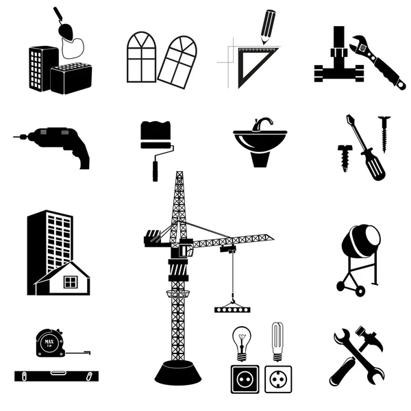 Tools and equipment for constructions — Stock Vector