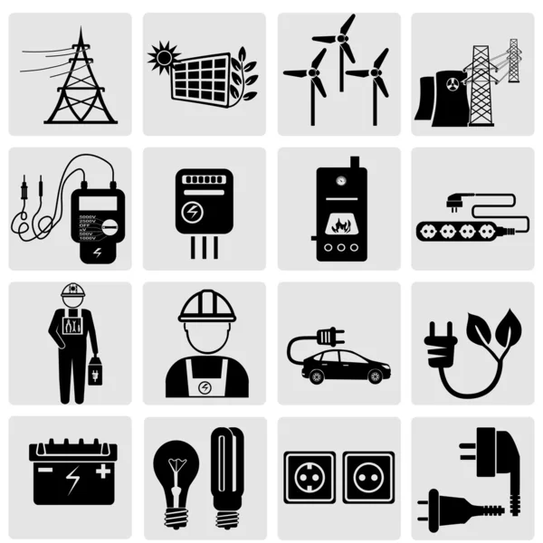 Electricity icons — Stock Vector