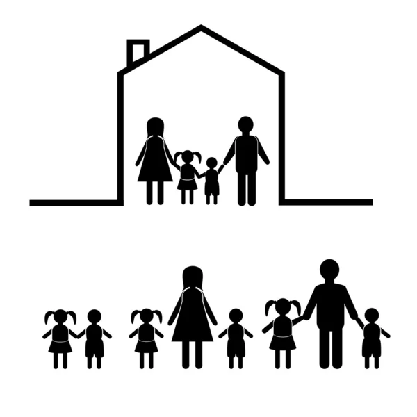 Family life icon — Stock Vector
