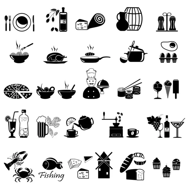 Food and drink icons — Stock Vector