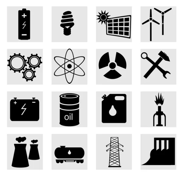 Energy icon set — Stock Vector