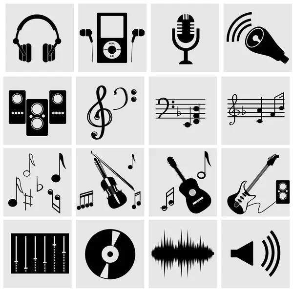 Music icons — Stock Vector