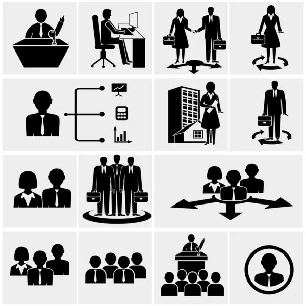 Office people icons set. — Stock Vector