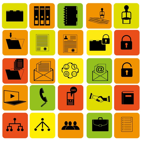 Finance and Office icons — Stock Vector