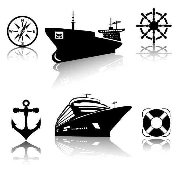 Ships icon set. — Stock Vector