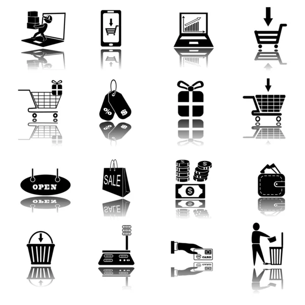 Shopping icons — Stock Vector