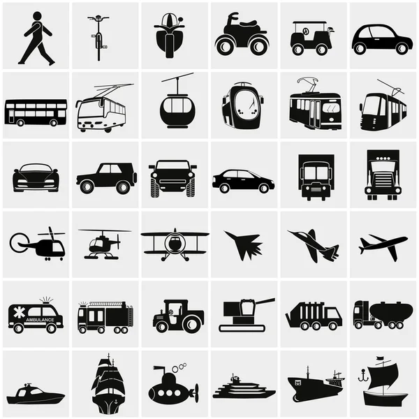 Iconos de transporte — Archivo Imágenes Vectoriales