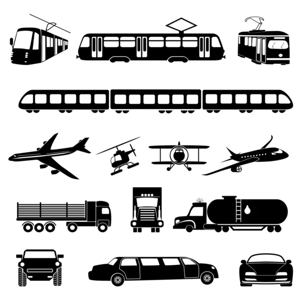 Icônes de transport — Image vectorielle