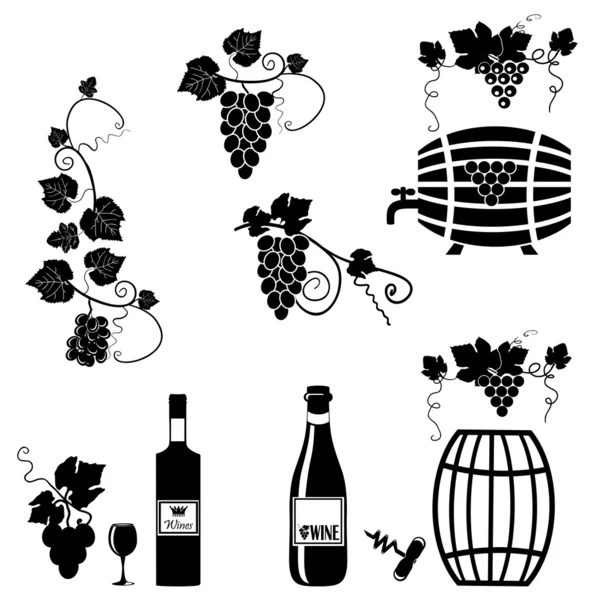 Wijn en wijnbouw — Stockvector