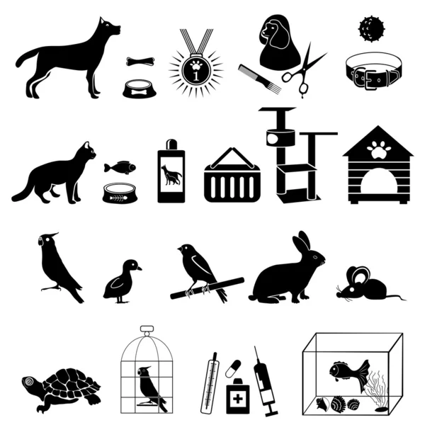 Mascotas iconos — Archivo Imágenes Vectoriales
