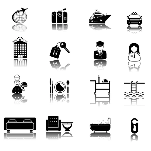 Set de iconos del hotel — Archivo Imágenes Vectoriales