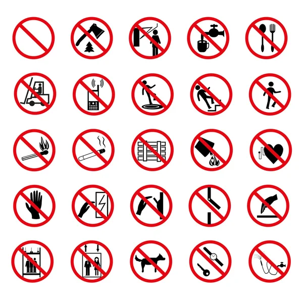 Prohibited No Stop Signs — Stock Illustration Prohibited No Stop Signs Royalty Free Stock Illustrations